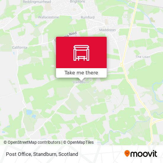 Post Office, Standburn map