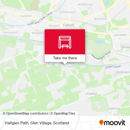 Hallglen Path, Glen Village map
