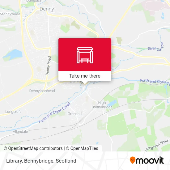 Library, Bonnybridge map