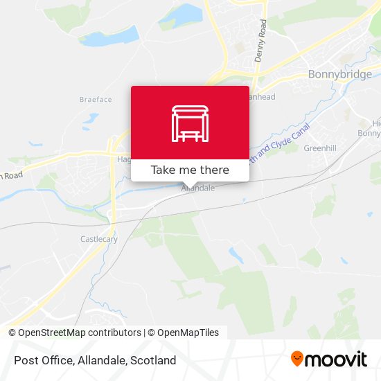 Post Office, Allandale map