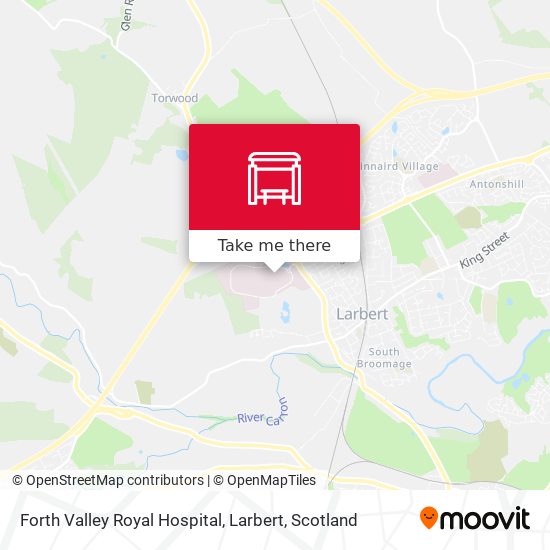Forth Valley Royal Hospital, Larbert map