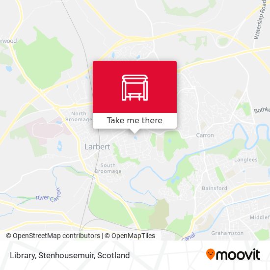 Library, Stenhousemuir map