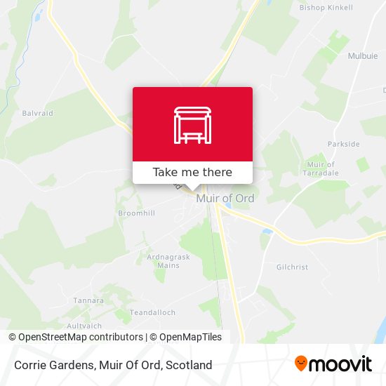 Corrie Gardens, Muir Of Ord map