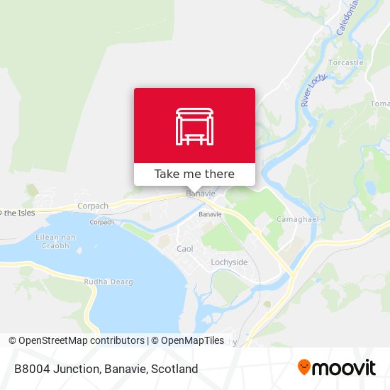 B8004 Junction, Banavie map