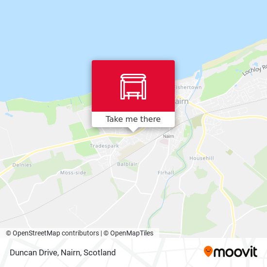 Duncan Drive, Nairn map