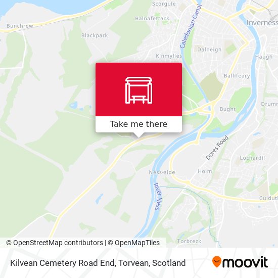 Kilvean Cemetery Road End, Torvean map