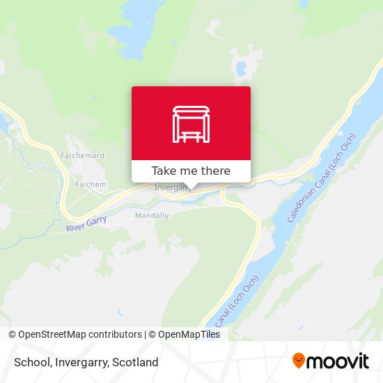 School, Invergarry map