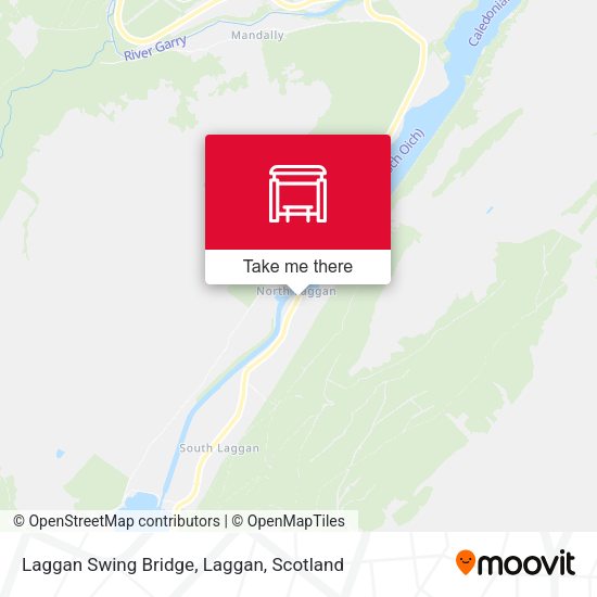 Laggan Swing Bridge, Laggan map
