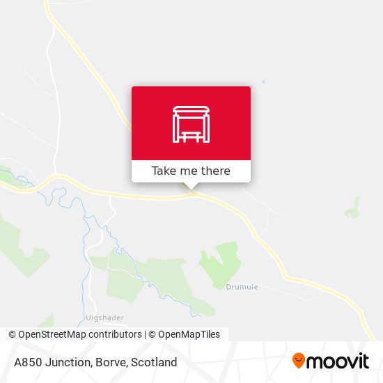 A850 Junction, Borve map