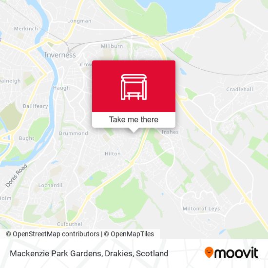 Mackenzie Park Gardens, Drakies map