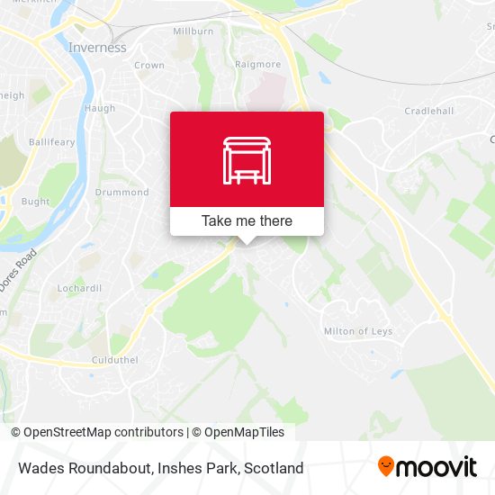 Wades Roundabout, Inshes Park map