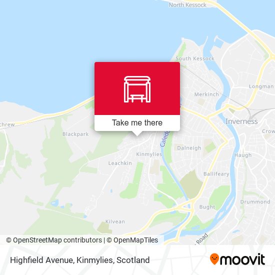 Highfield Avenue, Kinmylies map