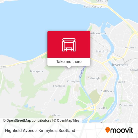 Highfield Avenue, Kinmylies map