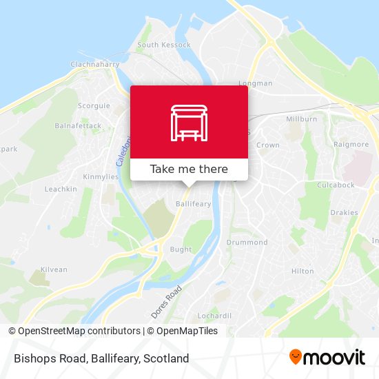 Bishops Road, Ballifeary map