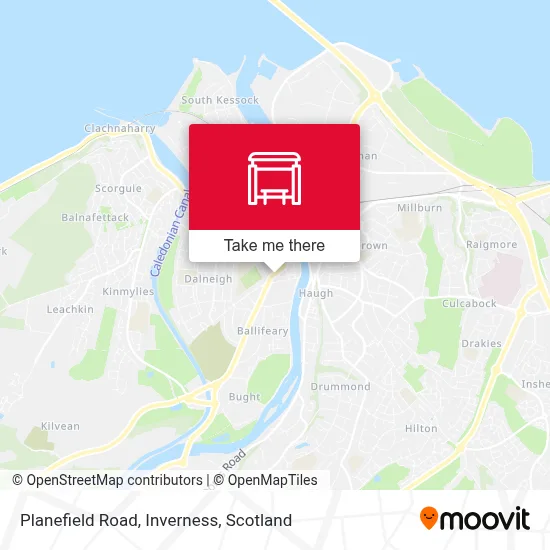 Planefield Road, Inverness map