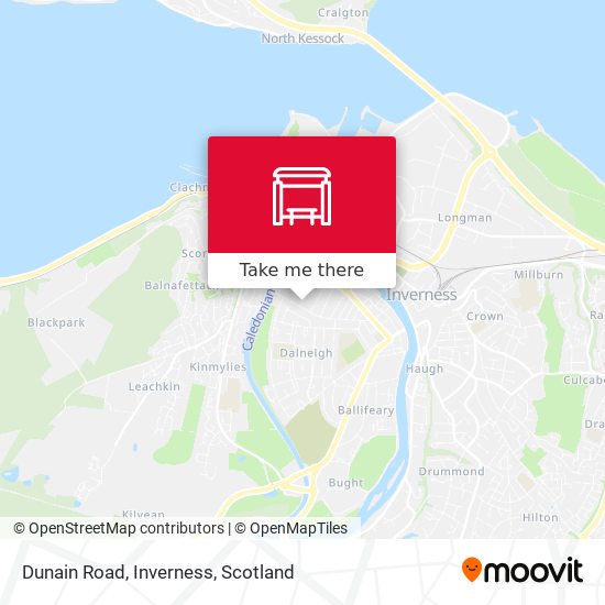 Dunain Road, Inverness map