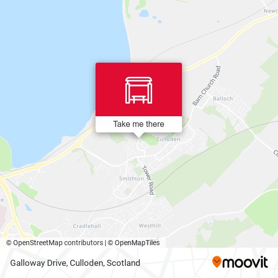 Galloway Drive, Culloden map
