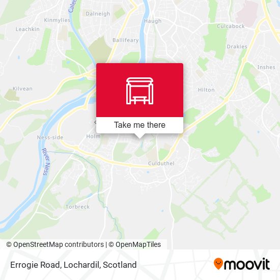 Errogie Road, Lochardil map