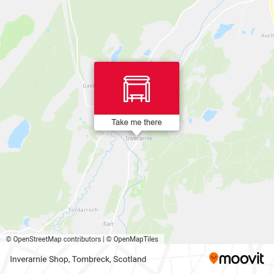 Inverarnie Shop, Tombreck map