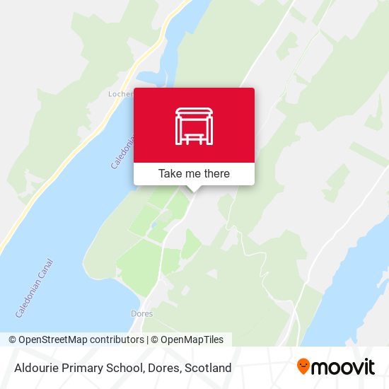 Aldourie Primary School, Dores map