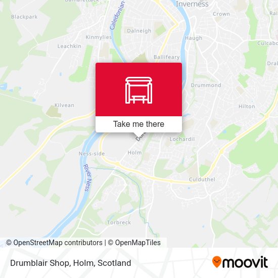 Drumblair Shop, Holm map