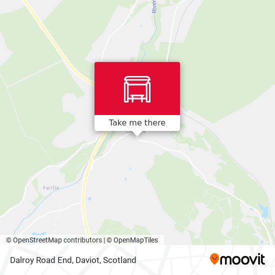 Dalroy Road End, Daviot map