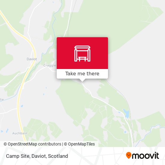 Camp Site, Daviot map