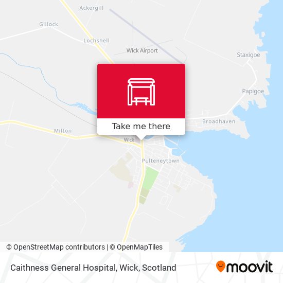 Caithness General Hospital, Wick map