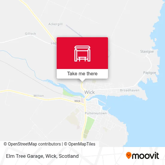 Elm Tree Garage, Wick map