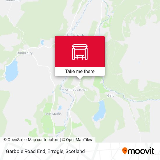 Garbole Road End, Errogie map