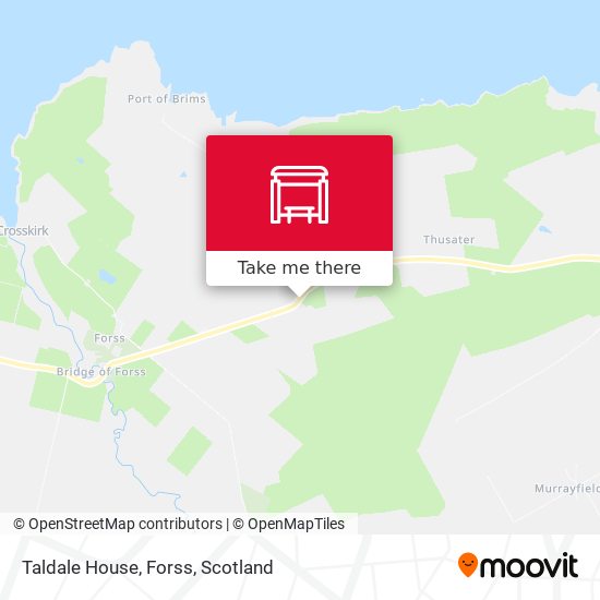 Taldale House, Forss map