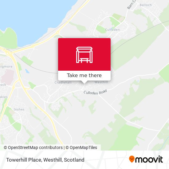 Towerhill Place, Westhill map