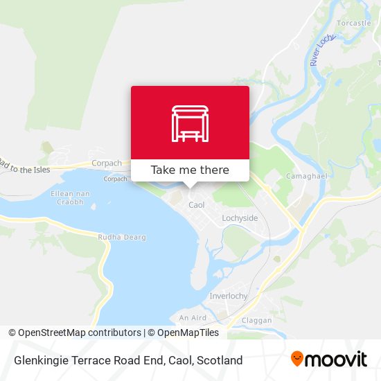 Glenkingie Terrace Road End, Caol map