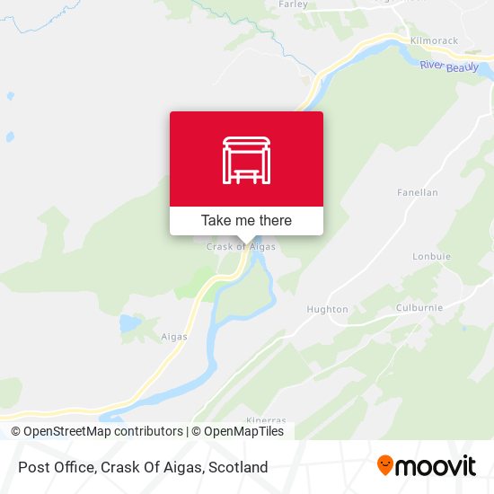 Post Office, Crask Of Aigas map