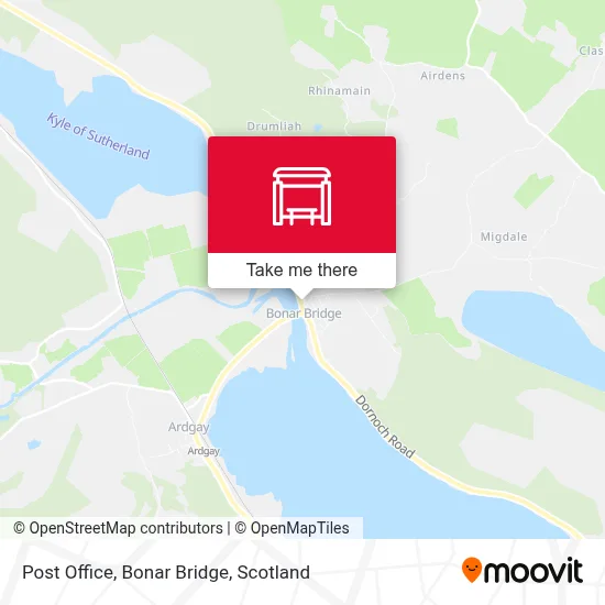 Post Office, Bonar Bridge map
