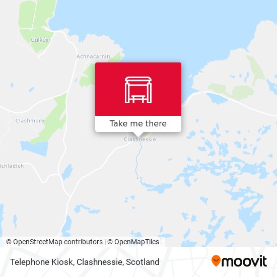 Telephone Kiosk, Clashnessie map