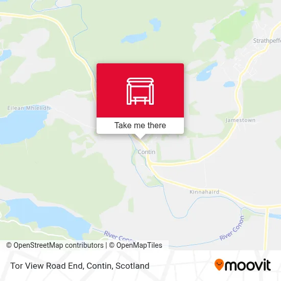 Tor View Road End, Contin map