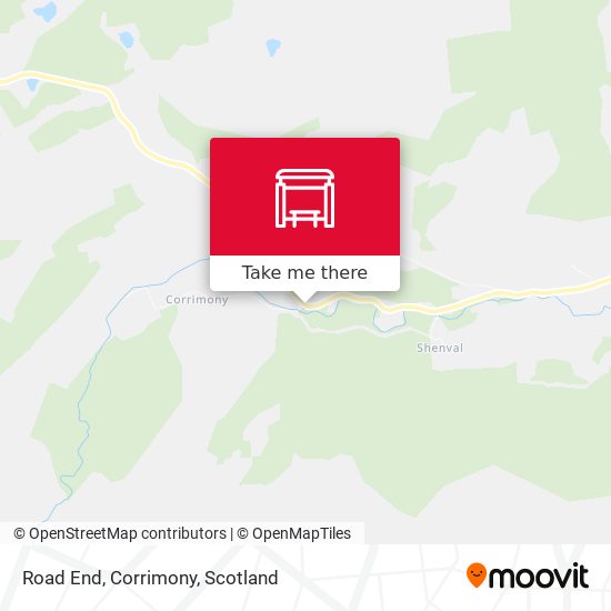 Road End, Corrimony map