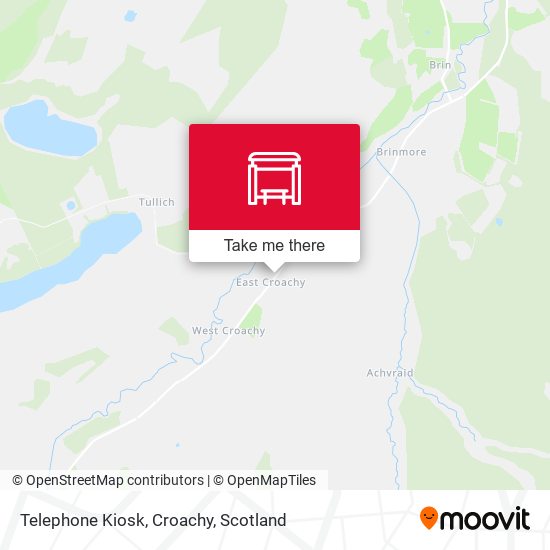 Telephone Kiosk, Croachy map