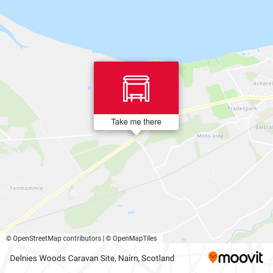 Delnies Woods Caravan Site, Nairn map