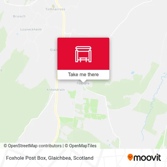 Foxhole Post Box, Glaichbea map