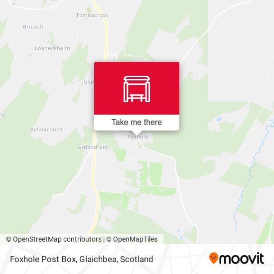 Foxhole Post Box, Glaichbea map