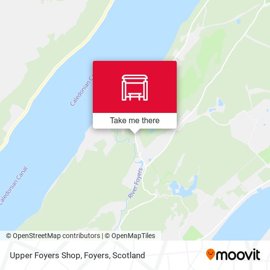 Upper Foyers Shop, Foyers map