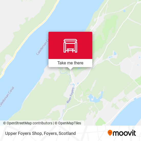 Upper Foyers Shop, Foyers map
