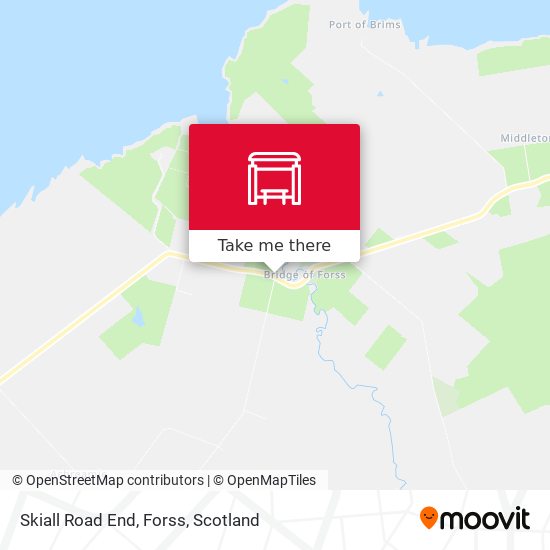 Skiall Road End, Forss map