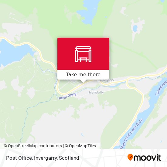 Post Office, Invergarry map