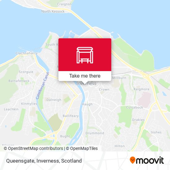 Queensgate, Inverness map