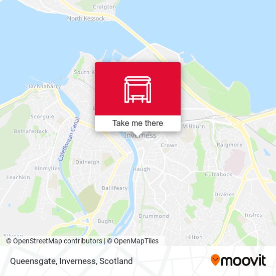 Queensgate, Inverness map