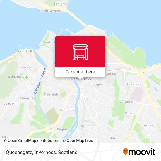 Queensgate, Inverness map