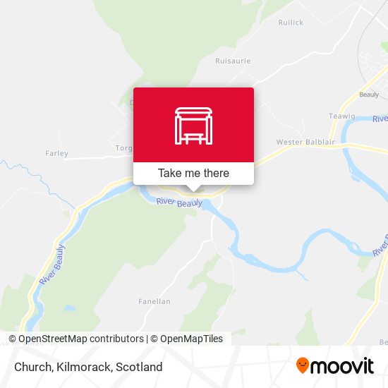 Church, Kilmorack map